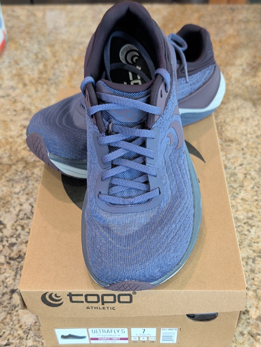 Topo Ultrfly 5 Women’s Wide Dark Purple Athletic Running Shoes